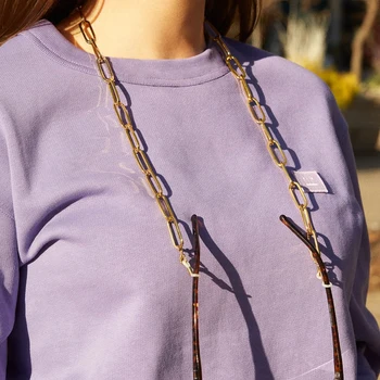 

Gold Color Adjustable Length Mask Chain for Women Glasses Metal Link Chain Anti-lost Lanyard Strap Holder Necklace Mask Jewelry