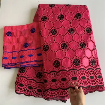 

7yards hot selling brocade fabric damask jacquard embossed cotton bazin riche fabric with lace nigerian dry lace high quality