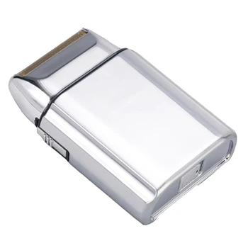 

Portable Mini Men's Shaver Mirrored Metal Body Reciprocating Shaver Men Face Cleaning Tool for Travel Business Trip