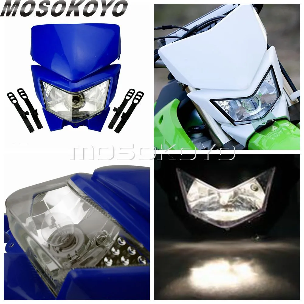 Комплект передних фар для мотокросса 12 В 35 Вт Kawasaki Honda Yamaha WRF250 400 426 450 YZ TTR WR XT YZF WRF DT