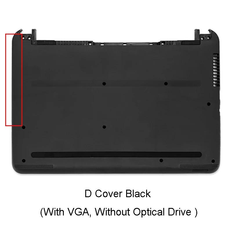 Plasturgie Basse / Boitier Inférieur Pc Portable Hp 14-am Couleur Noir
