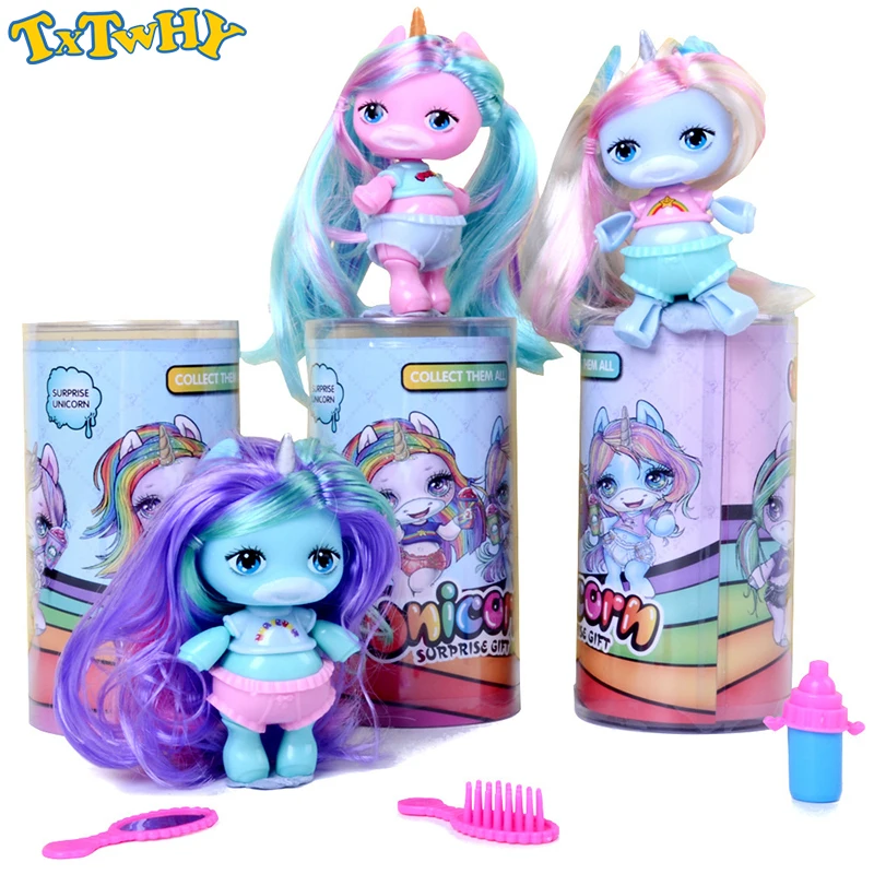 

Original Doll Figure Toy Poopsies Silcones Slime With Bottle Unicorn Dolls Collection Figures Toy For Children Girl Gifts
