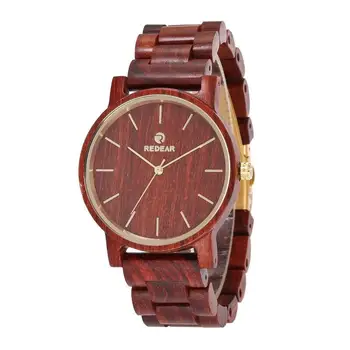 

2020 Direct Selling Listed On The New Fashion Simple Red Sandalwood System Watch High-grade Annatto Imported Quartz Movement