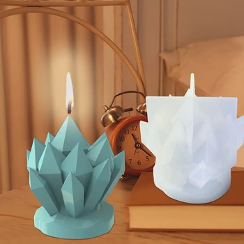 Iceberg Shape Flower Cluster Candle Silicone Molds European Style 3D Soap Mould Handmade Candles Candle Making tanie i dobre opinie CN (pochodzenie) candle mold Handicrafts DIY candle Candle gift