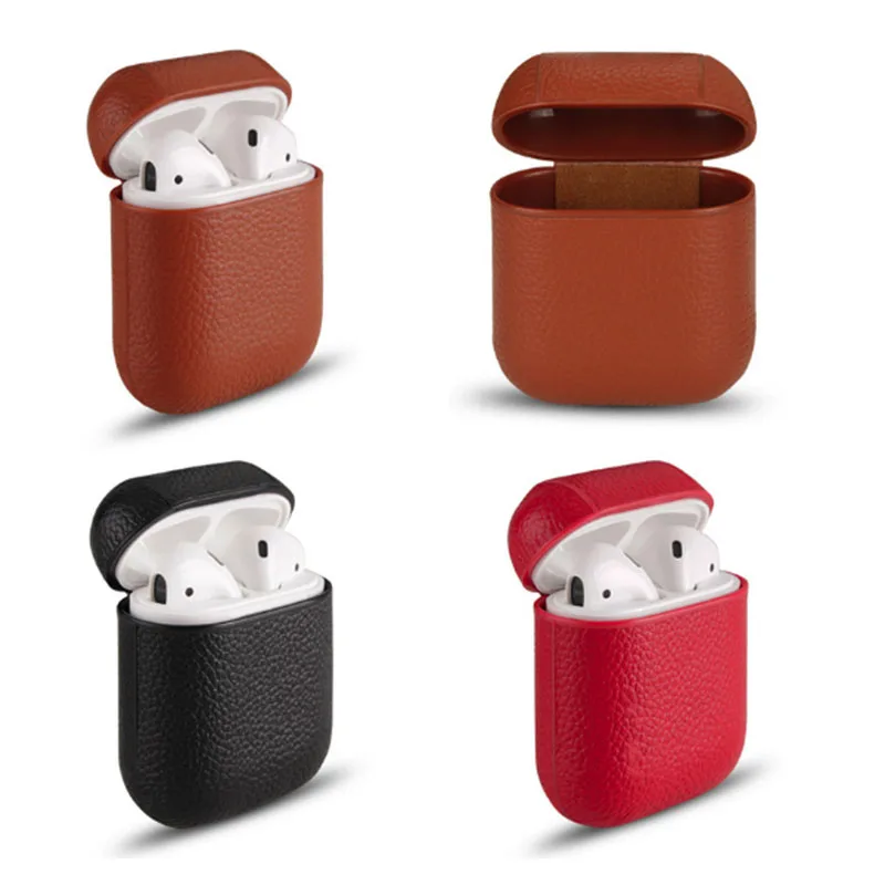 Чехол из натуральной кожи для Apple Airpod 1 2 Bluetooth беспроводной наушник кожаный чехол