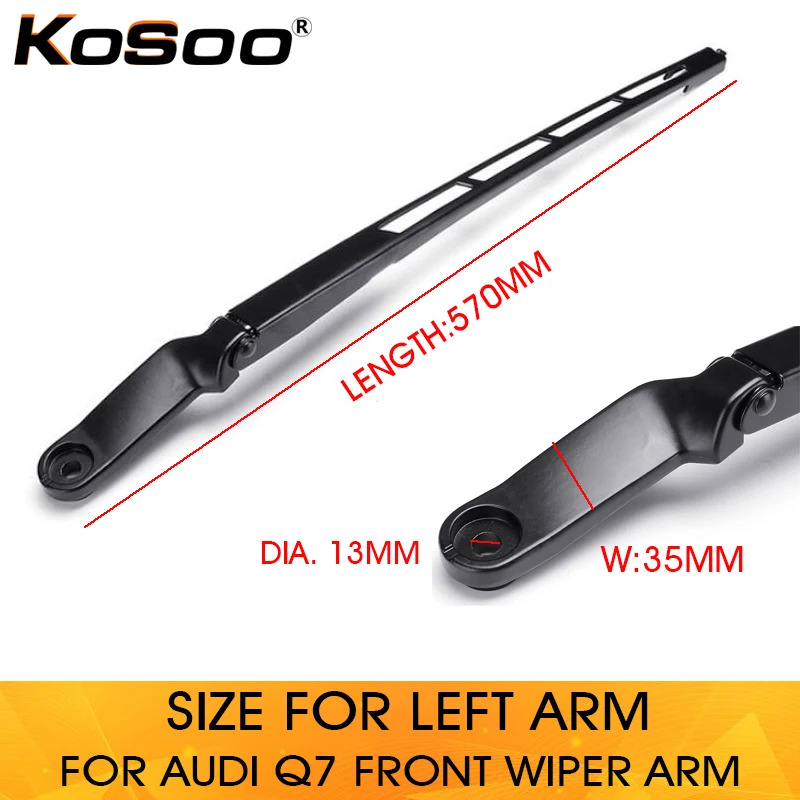 KOSOO for Audi Q7 4L1955407A/4L1955408B 2007-2016 Car auto parts Front left/Right Windshield Windscreen Wiper Arm Replacement KOSOO for Audi Q7 4L1955407A/4L1955408B 2007-2016 Car auto parts Front left/Right Windshield Windscreen Wiper Arm Replacement