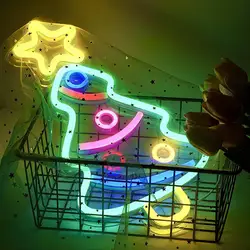 LED Backboard Neon Light USB Powered Ambient Light Holiday Lights Acrylic Christmas Tree Decor Lamp Home New Year Accessories