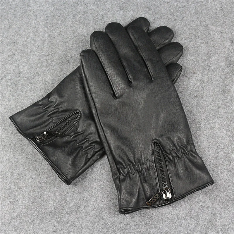 Зимние теплые перчатки унисекс, велосипедные пушистые теплые перчатки для улицы, нескользящие перчатки для сенсорного экрана, ветрозащитные перчатки для верховой езды, мужские перчатки на молнии