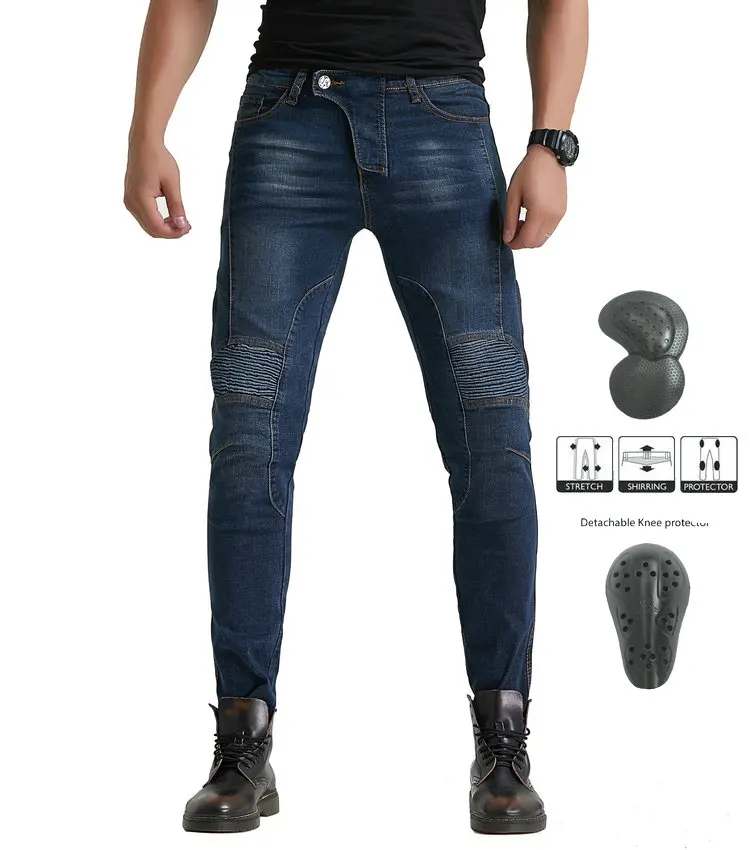 stealth protector  skinny Riding Jeans blue 1