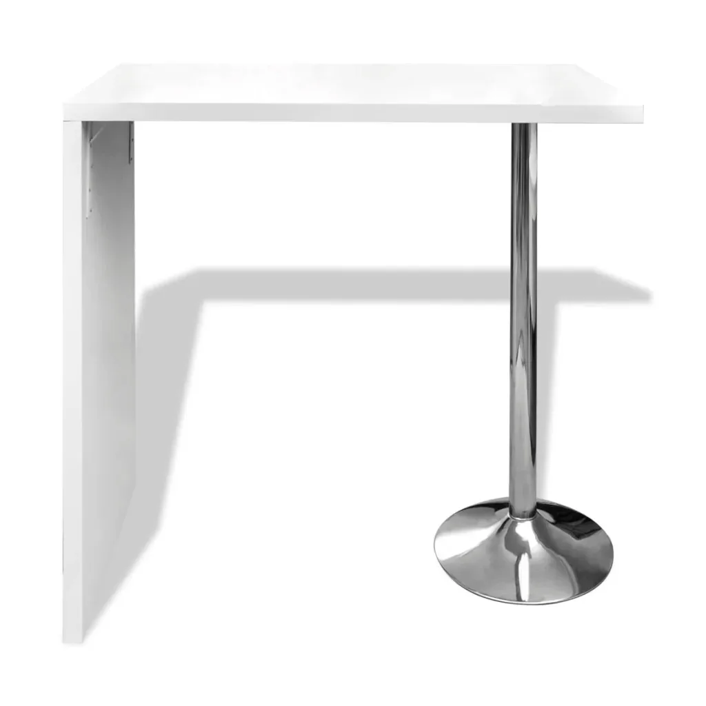 VidaXL Bar Table MDF 1 Steel Leg High Glossy Standing Bar Table White Household Coffee Bar Tables Bar Furniture Home Bar Table VidaXL Bar Table MDF 1 Steel Leg High Glossy Standing Bar Table White Household Coffee Bar Tables Bar Furniture Home Bar Table
