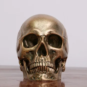 

Resin Skull Halloween Ornaments Resin Skull Human Skull Model Christmas Creative Decoration Ornaments