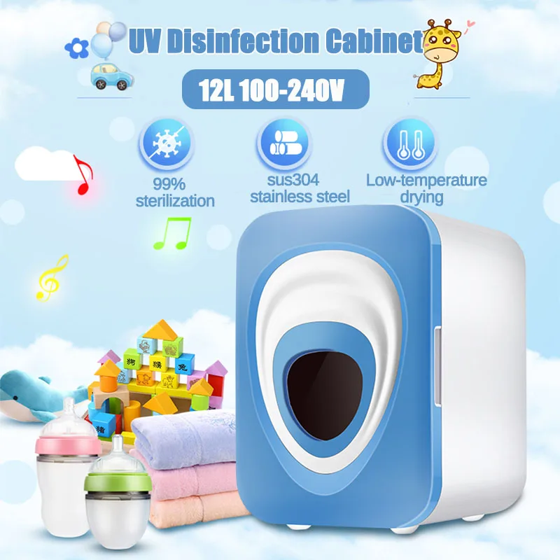 

12L Multi-function Infant Baby Bottle Sterilizers for Baking Ultraviolet Disinfection Cabinet Machine Children Toy Dryer Box