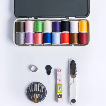 

Nordic Knitting Embroidery Storage Box Portable Space-Saving Double Layer Sewing Needle Kit Multifunction Weaving Kit Organizer