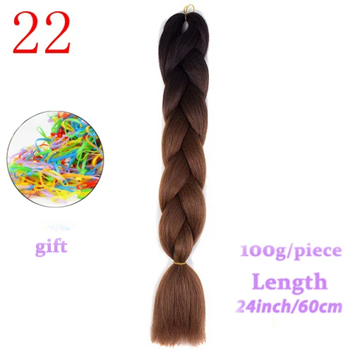 MERISIHAIR, 24 дюйма, огромные косички, длинные, Омбре, Джамбо, синтетические плетеные волосы, вязанные крючком, блонд, розовый, синий, серый, волосы для наращивания, африканские - Цвет: 22