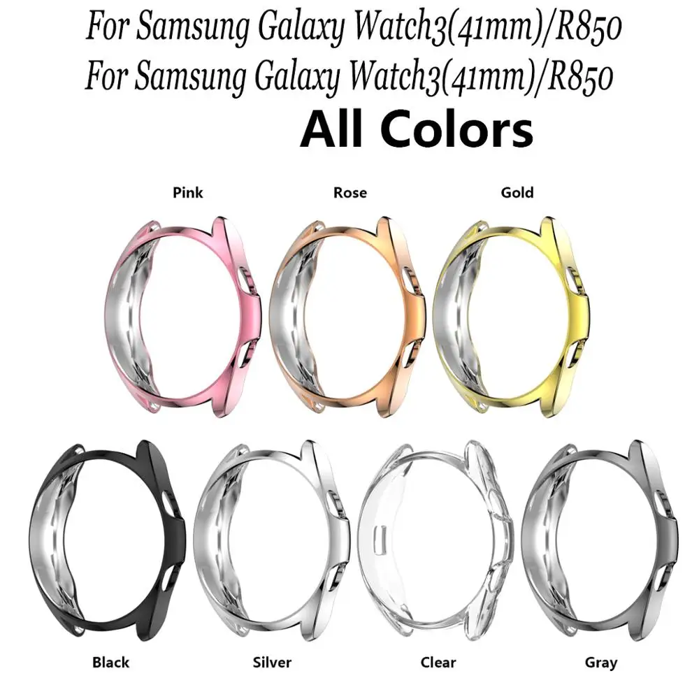 

TPU Protective Shell Screen Cover For Samsung Galaxy Watch 3 41mm SM-R850 Plating Cases For Samsung Galaxy Watch 3 45mm SM-R840
