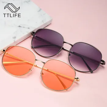 

TTLIFE Sunglasses Women 2020 Polarized Vintage Oversized Gradient Lens Sun Glasses Metal Frame Shades UV400 lentes de sol mujer
