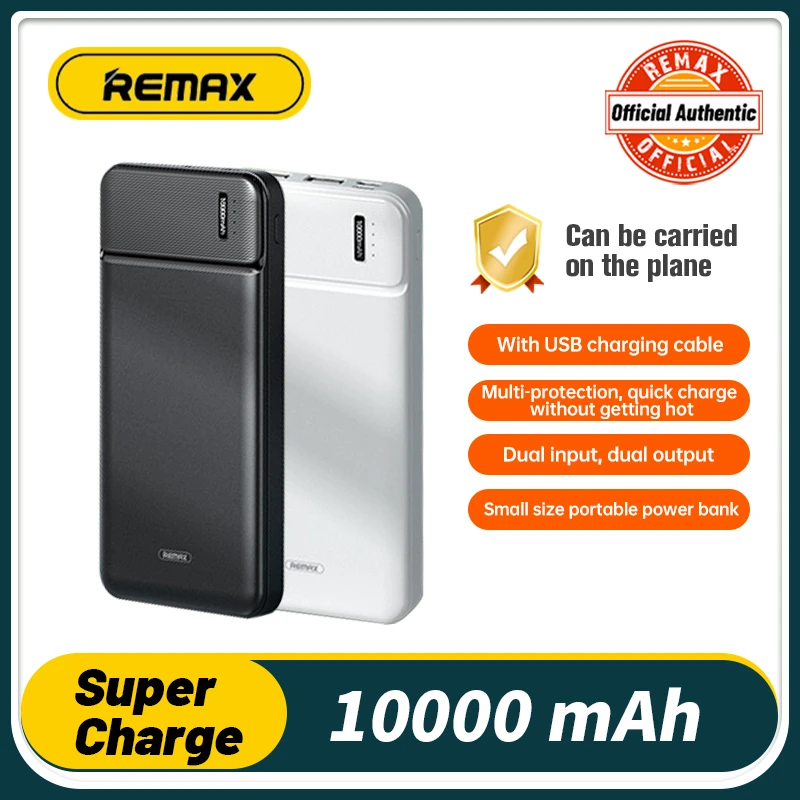 REMAX Power Bank RPP-39 Lithium Polymer Safety Battery Type-C Or Micro USB Input Two Output Ports 5V 2A Quick Charge usb battery pack