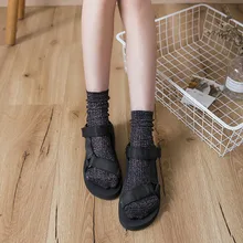 10 пар, Новые однотонные серебряные носки с луком, женские японские серебряные тонкие цилиндрические носки с луком, женские носки