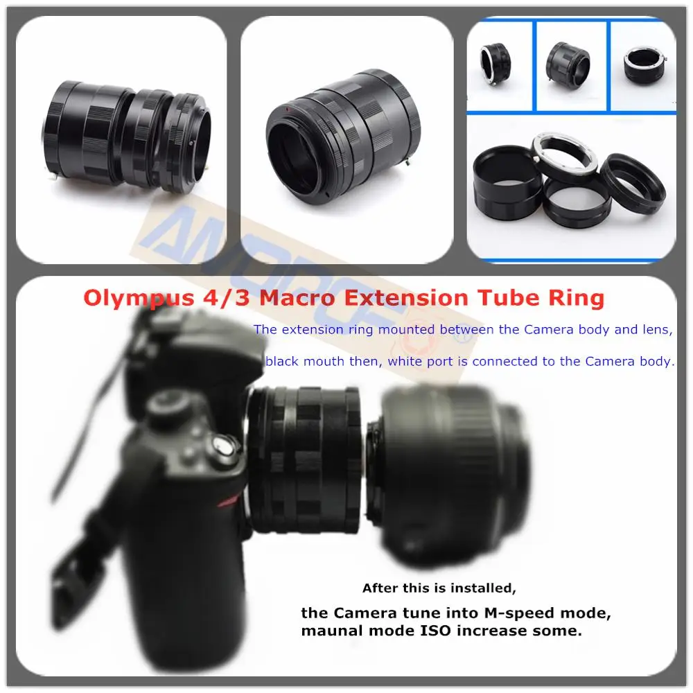 4/3 Extension Tube Macro Ring Compatible with for Olympus 4/3 DSLR