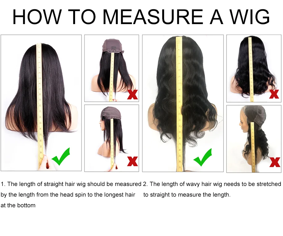 measure wig body wave