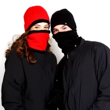 Lixada зимняя шапка и шарф, комплект для мужчин и женщин, теплая вязаная шапка с подкладкой, зимняя шапка, ветрозащитный шарф, теплые шарфы с капюшоном, велосипедные кепки для пробежек