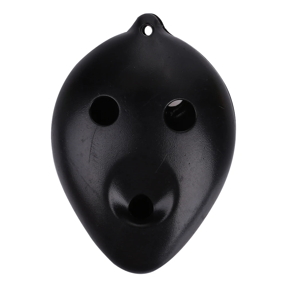 Black Керамическая пластиковая фарфоровая флейта ocarina C Tune практичная профессиональная Фарфоровая керамика прочная 6 отверстий белая глина Crackle - Цвет: Black