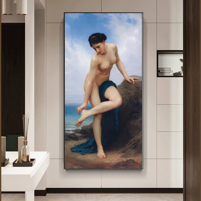 After the Bath by William Adolphe Bouguereau Printed on Canvas 3
