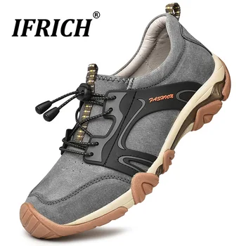 

Hiking Shoes Outdoor Waterproof Man Trekking Boots Men Climbing Mountain Sneakers Boys Hike Genuine Leather Handmade Hike Shoes