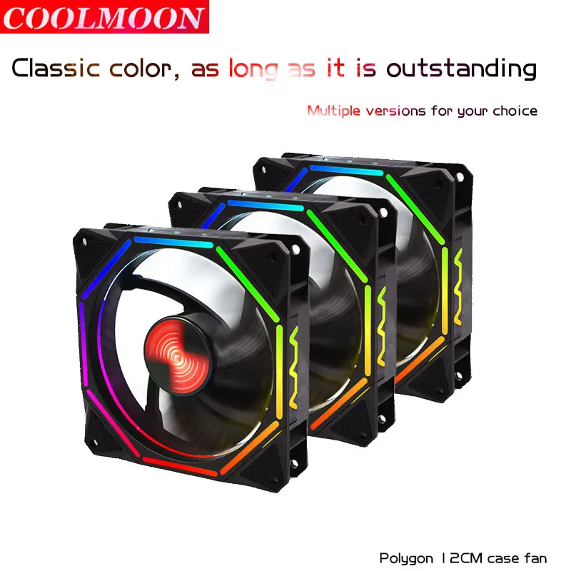 

COOLMOON Linglong RGB Desktop 12CM Case Cooling Fan Super Quiet Super Cool Super Multi-Mode