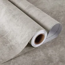 Concrete Wallpaper Primary Color Vinyl Self-adhesive Removable Storefront Decoration Lndustrial Cement Texture Wall Sticker Roll