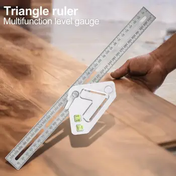 

Multi-function Angle Ruler Triangle Woodworking Engineers Combination Square Ruler Try Square Set Right Angle Ruler