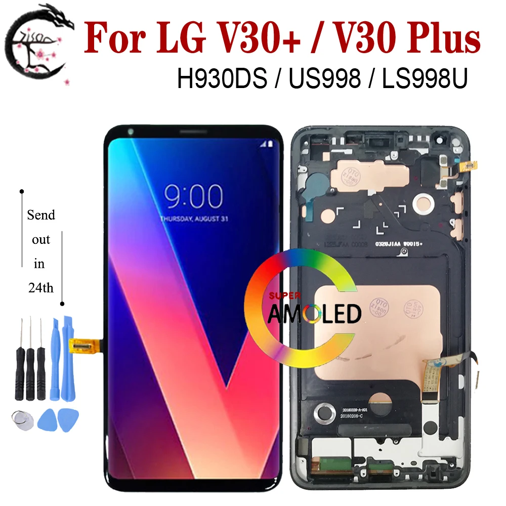 ЖК-дисплей с рамкой для LG V30+ дисплей V30 Plus H930DS US998 LS998U сенсорный экран дигитайзером