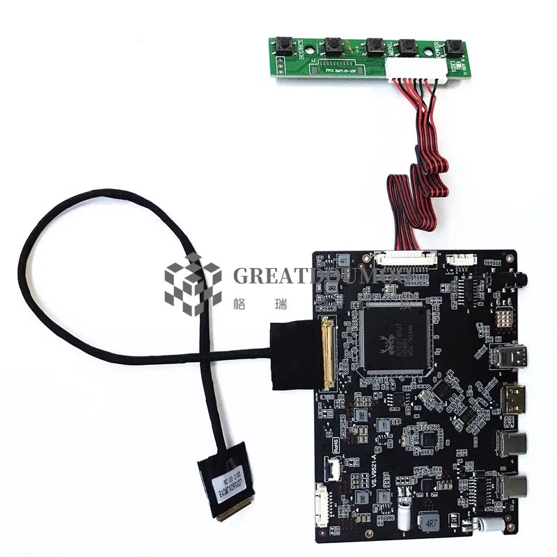 

Type-C DP Audio 4K LCD controlador Board HDMI-compatible For LQ156D1JW02 EDP 40Pin 3840X2160 LCD controlador