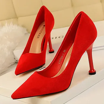 

2019 Woman Shoes Fashion High Heels Women Pumps Pointed Toe Work Pump Stiletto Wedding Shoes Office Career Elegant Pumps