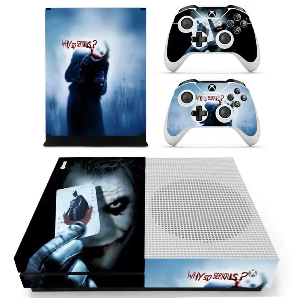 Наклейки с джокером для Xbox One S кожа Виниловая наклейка Pegatina Adesivos для Xbox one тонкая консоль и два контроллера - Цвет: YS-xboxoneS-0927