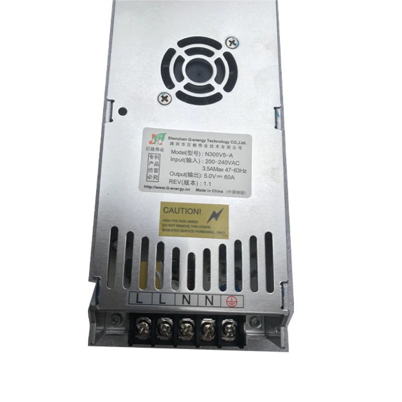 LED 모듈 스크린 전원 공급 장치, LED 스크린 비디오 월용 전원 공급 장치, G 에너지 5V 60A 300W, 선풍기 초박형, 10 개/로트