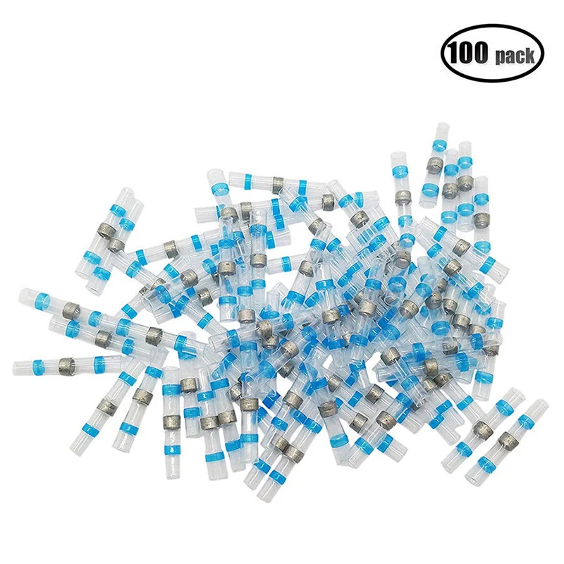 100 шт. автомобиль часть синий припой уплотнение рукава термоусадочные стыковые провода соединитель