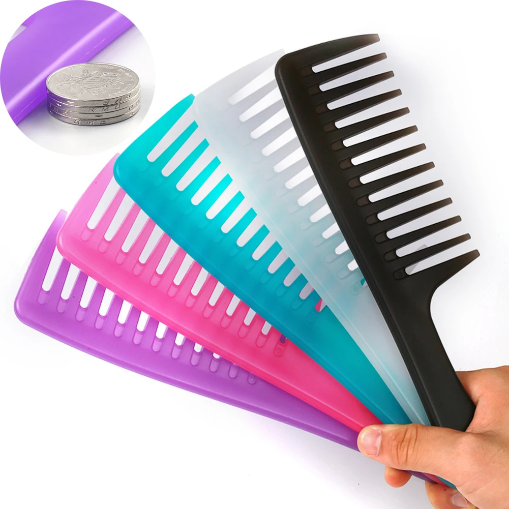 Anti-static Large Wide Tooth Comb Hairdressing Comb Women Hanging Hole  Handle Grip Curly Hair Styling Hairbrush Beauty Hair Comb - Combs -  AliExpress