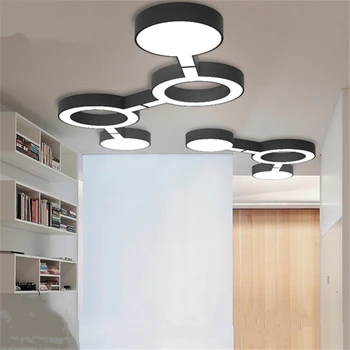

Modern Light Designer Ceiling Lamp Loft LED Ceiling Light Living Room Bedroom Combination Geometry Crop Circle Ceiling Lamp Deco