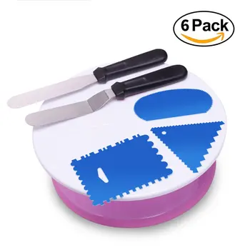 

Detachable 29cm Plastic Cake Turntable Rotating Cake Decorating Anti-Skid Round Cake Stand Cake Rotary Table Cream Cakes Stand