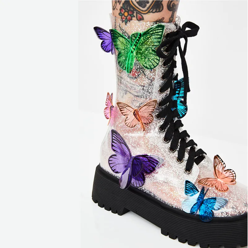 Cute Butterfly Decor Women Ankle Boots 