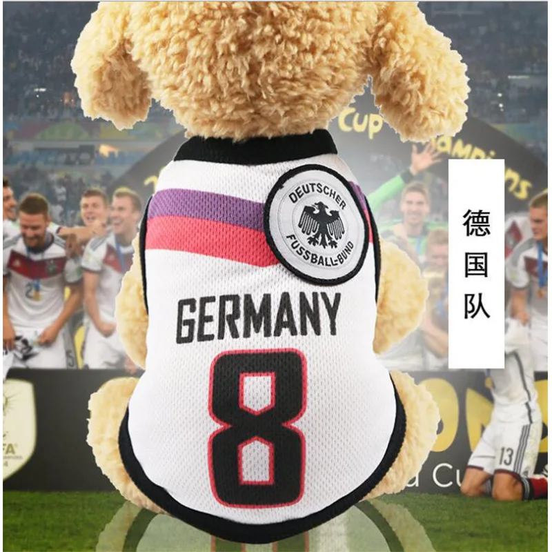 GERMANY Одежда для собак сетка Футбол Баскетбол Pet Кубок мира одежда для домашних животных Поставки Одежда для собак - Цвет: GERMANY