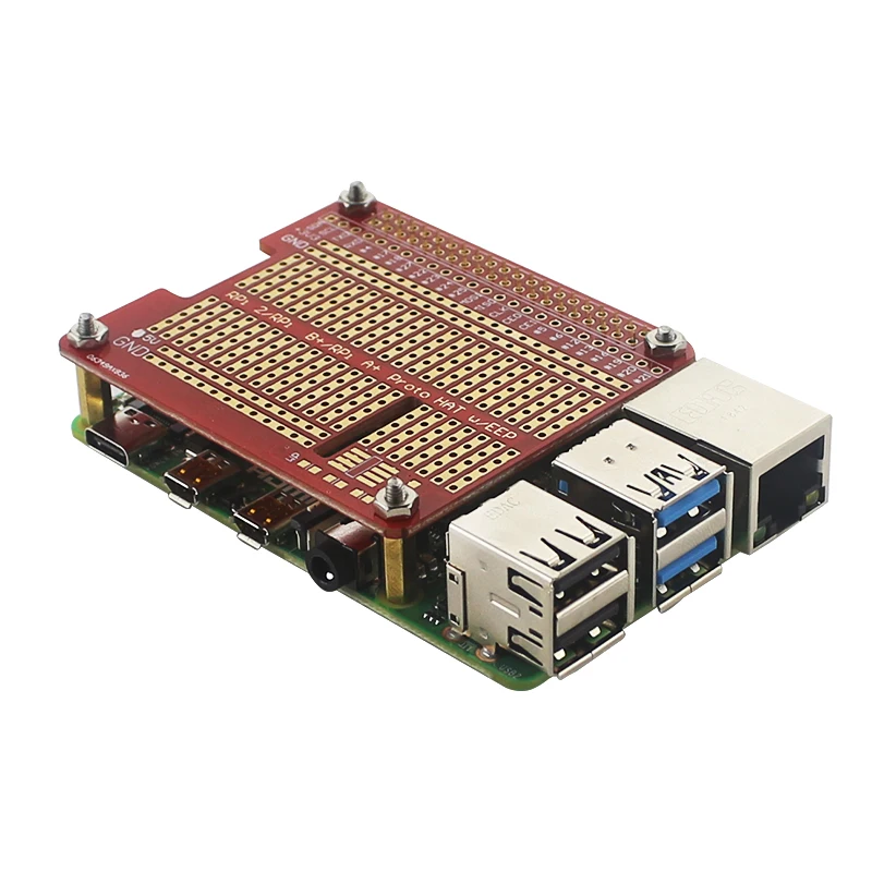 Плата расширения Raspberry Pi Proto HAT Shield также для Raspberry Pi 4 Модель B красный RPI GPIO Плата для UNO R3 Raspberry Pi 3B+/3B
