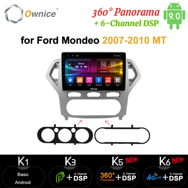 Ownice Android 10 8 ядро carplay автомобильный DVD GPS Navi Радио 2din плеер 4G 360 панорама DSP SPDIF для Ford