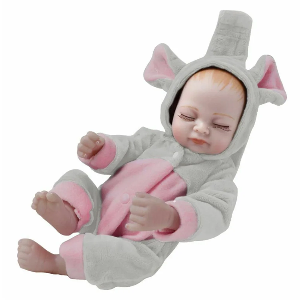 

26cm Finished Full Vinyl Silicone Reborn Doll Lifelike Newborn Baby Toys Dolls Soft Handmade Christmas Present For Kids Lovely