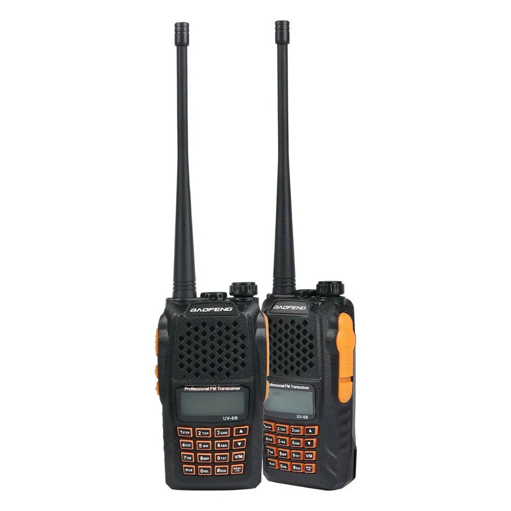 BaoFeng BF-UV6R Walkie Talkie Long Range Two Way Radio Handhled FM Walkie Talkie Small Black Radio Wireless Portable Dual