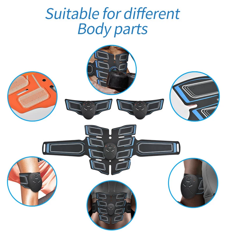 Battery Abdominal Muscle Stimulator Hip Trainer Toner Abs EMS Fitness Training Gear Machine Weight Loss Body Slimming Machine