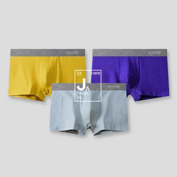 

ropa interior hombre Boxers Underwear Mens Seamless Antibacterial Boxer Underwear Crotch Men Underwear Slips 3pcs/lot 6 color