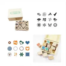 12 pçs/set Natureza Padrão Conjuntos de Selos Selos Claras Crianças DIY Artesanal Álbum de Fotos Álbum de Scrapbook Carimbos de Estudantes de Artes(China)