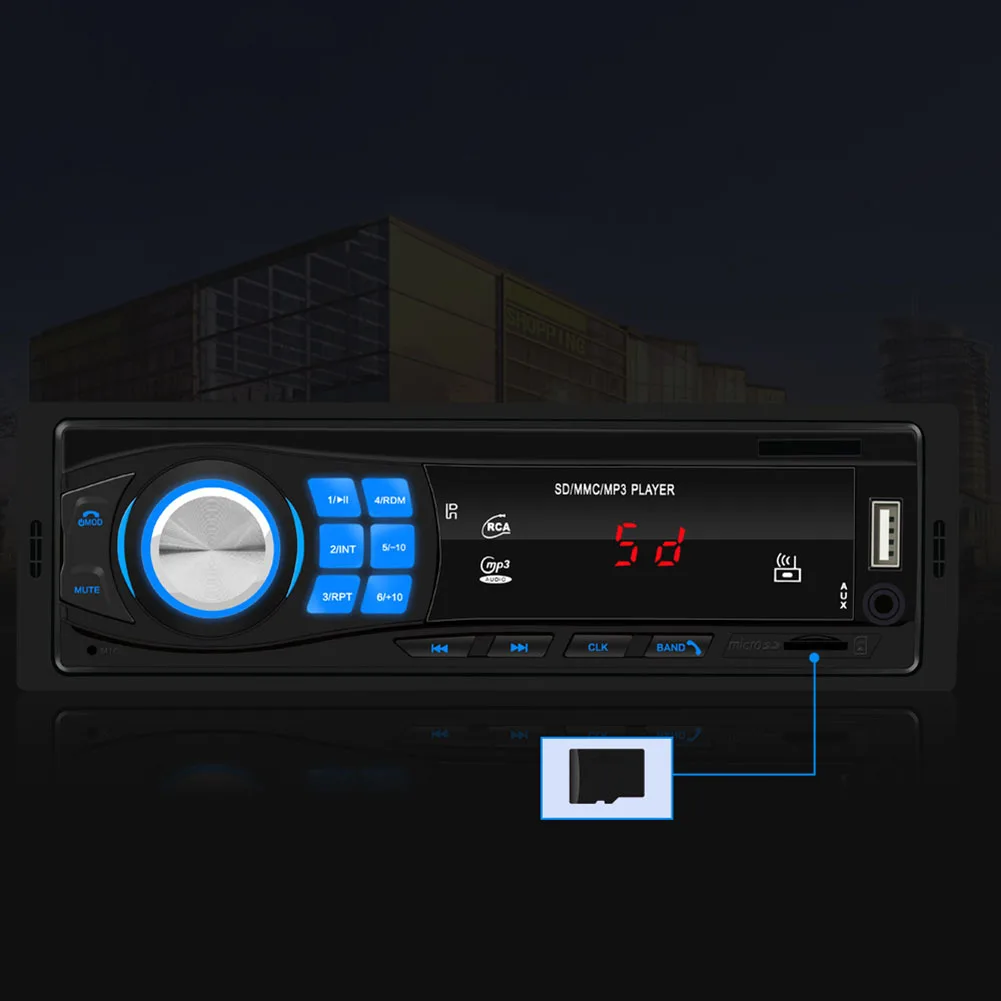 12 В Автомобильный MP3 аудио плеер Поддержка FM стерео радио автомобиля Bluetooth громкой связи вызов USB SD MMC порт дропшиппинг